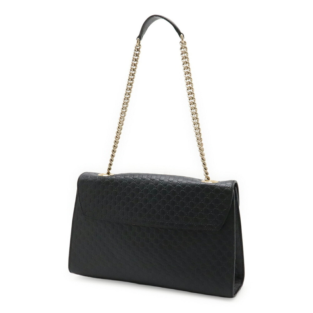 GUCCI Black Leather Horsebit Shoulder Bag - Picture 3 of 10